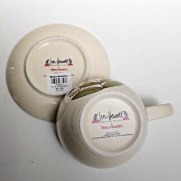 Jen Hewett Tea/Coffee Cup & Saucer Set NEW - Picture 6 of 6